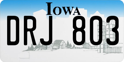 IA license plate DRJ803