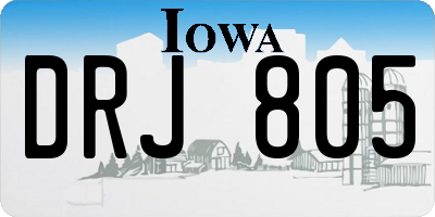 IA license plate DRJ805