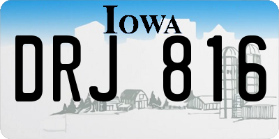 IA license plate DRJ816