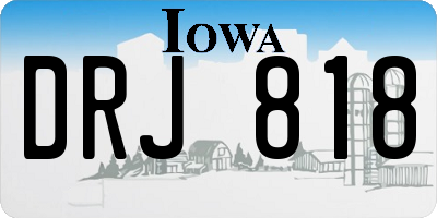 IA license plate DRJ818