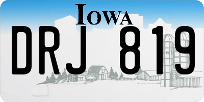 IA license plate DRJ819