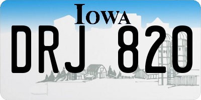 IA license plate DRJ820