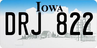 IA license plate DRJ822