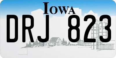 IA license plate DRJ823