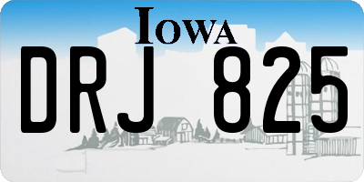 IA license plate DRJ825