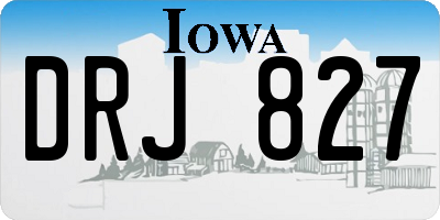 IA license plate DRJ827