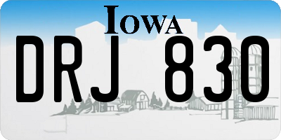 IA license plate DRJ830