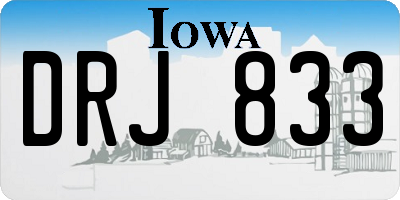 IA license plate DRJ833