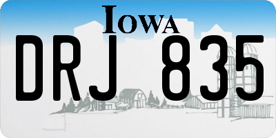 IA license plate DRJ835