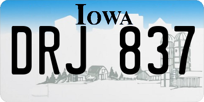 IA license plate DRJ837