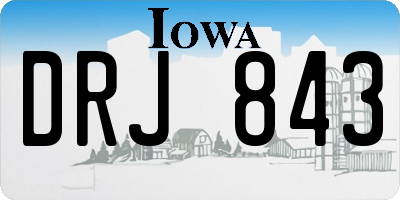 IA license plate DRJ843