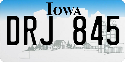 IA license plate DRJ845