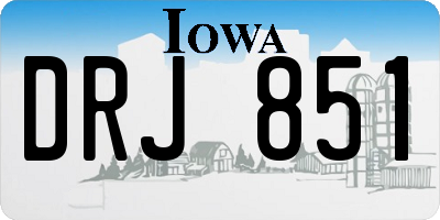 IA license plate DRJ851