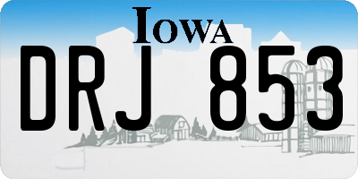 IA license plate DRJ853