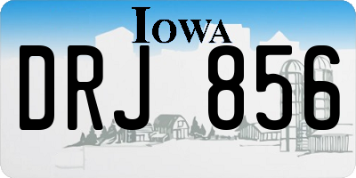 IA license plate DRJ856