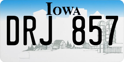 IA license plate DRJ857