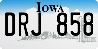 IA license plate DRJ858
