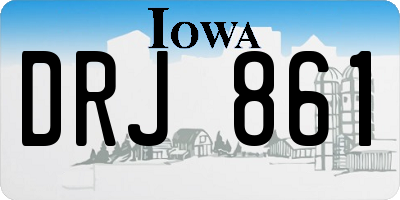 IA license plate DRJ861