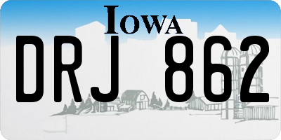 IA license plate DRJ862