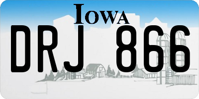 IA license plate DRJ866