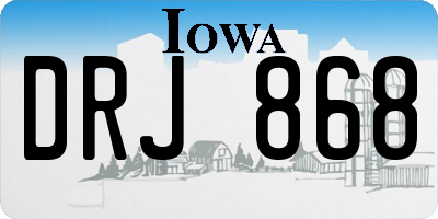 IA license plate DRJ868