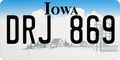 IA license plate DRJ869