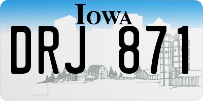 IA license plate DRJ871