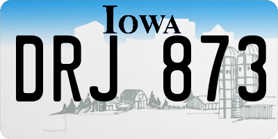 IA license plate DRJ873