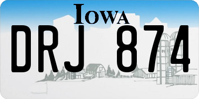 IA license plate DRJ874
