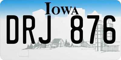 IA license plate DRJ876