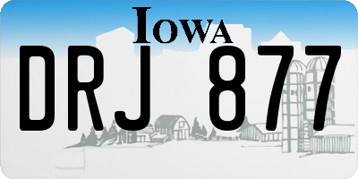 IA license plate DRJ877