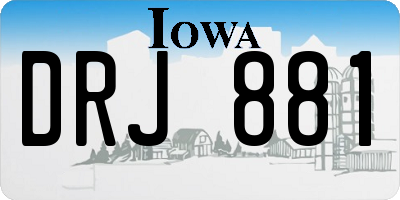 IA license plate DRJ881