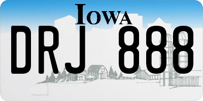 IA license plate DRJ888