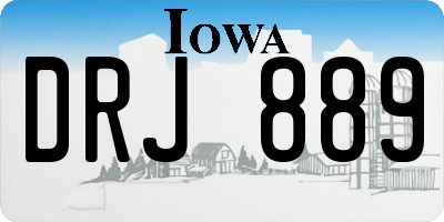 IA license plate DRJ889