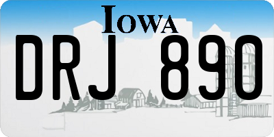 IA license plate DRJ890