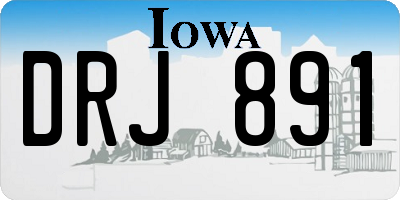 IA license plate DRJ891