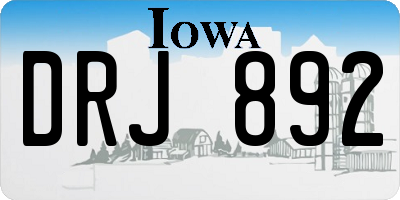 IA license plate DRJ892