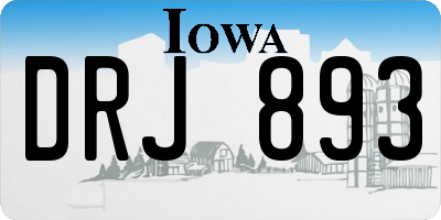 IA license plate DRJ893