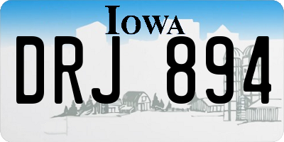 IA license plate DRJ894