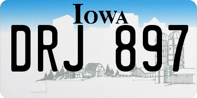 IA license plate DRJ897