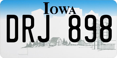 IA license plate DRJ898