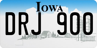 IA license plate DRJ900