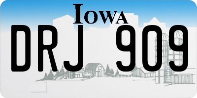 IA license plate DRJ909
