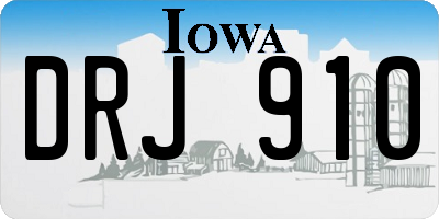 IA license plate DRJ910