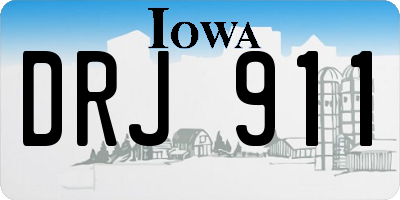 IA license plate DRJ911