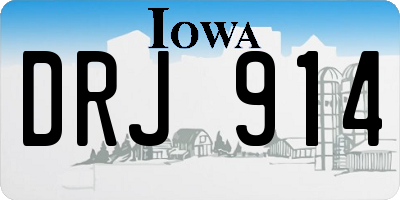 IA license plate DRJ914