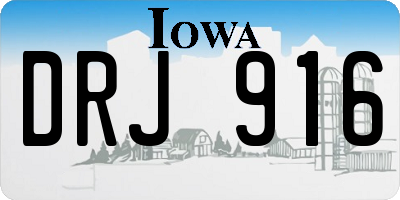 IA license plate DRJ916