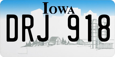 IA license plate DRJ918