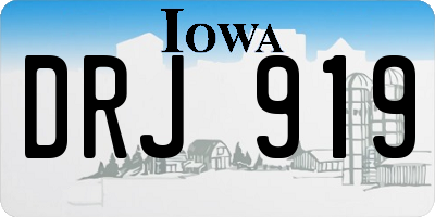 IA license plate DRJ919