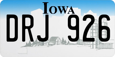 IA license plate DRJ926